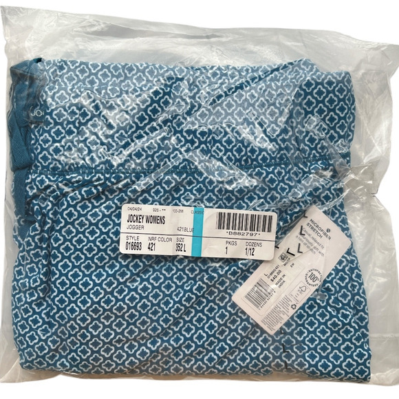 Jockey Soft Essentials Jogger Blue Cove Geo, L - Picture 3 of 5